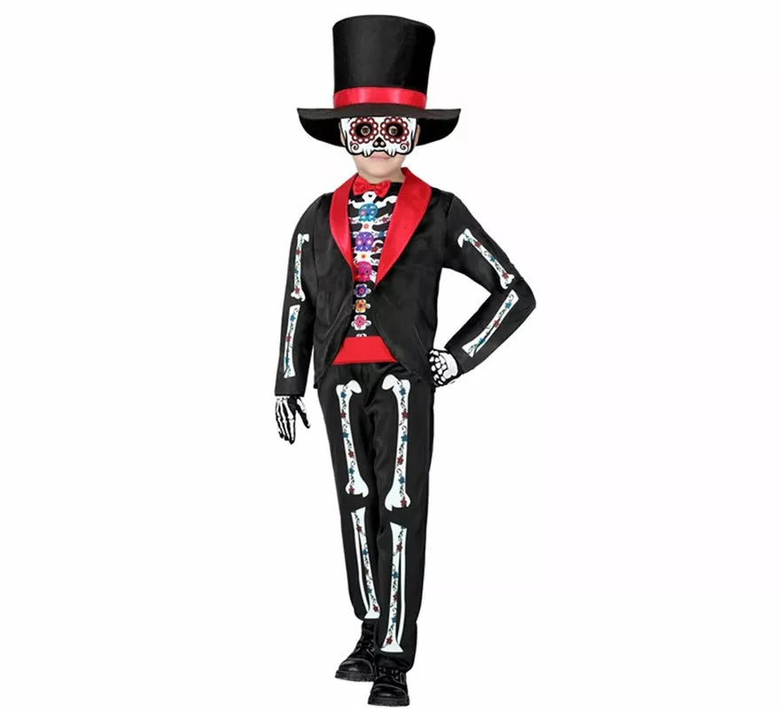 Disfraz de Catrina Día de los Muertos para niño