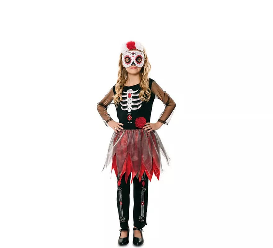 Disfraz de Catrina Esqueleto para niña