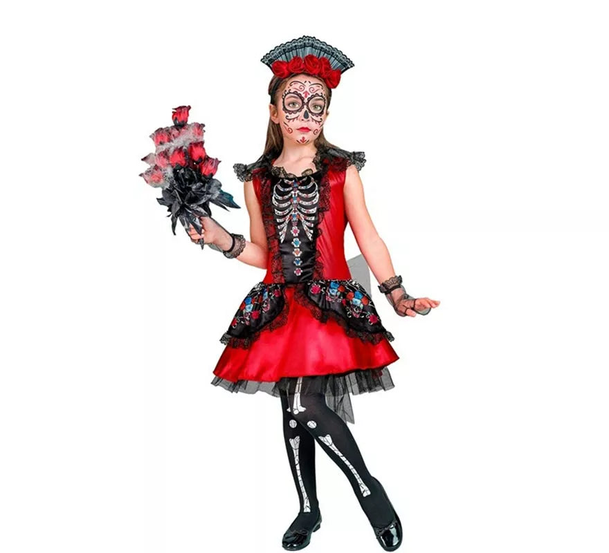 Translation missing: en.Disfraz de Catrina Esqueleto para niña