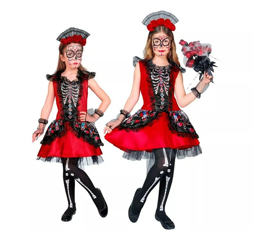Disfraz de Catrina Esqueleto para niña