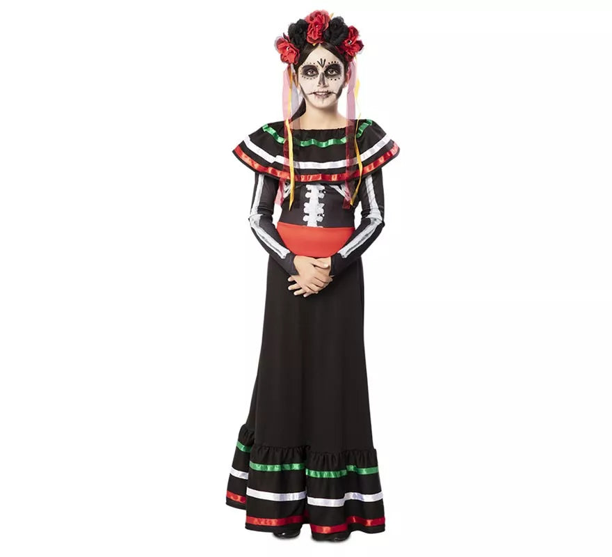 Disfraz de Catrina para niña