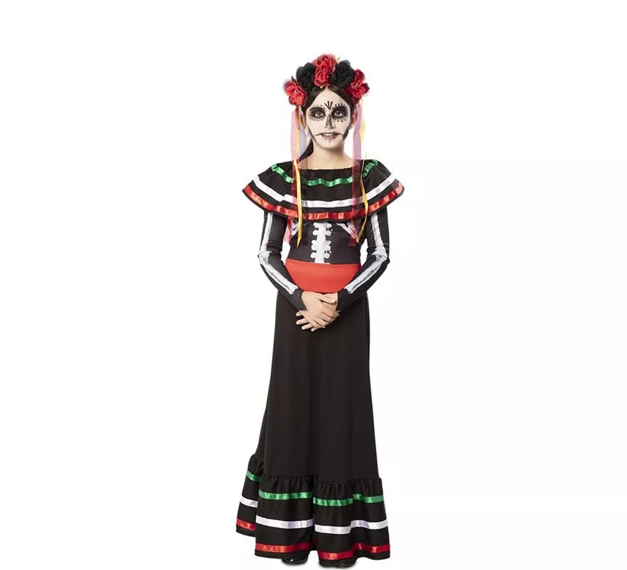 Disfraz de Catrina para niña