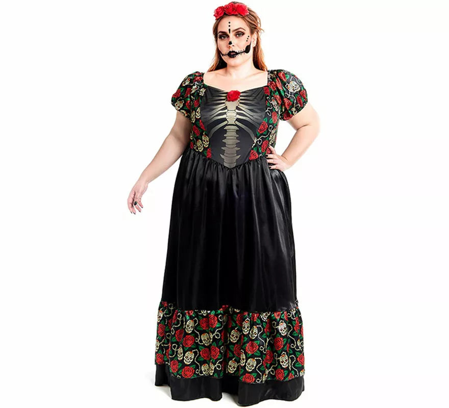 Translation missing: en.Disfraz de Catrina vestido largo negro para mujer