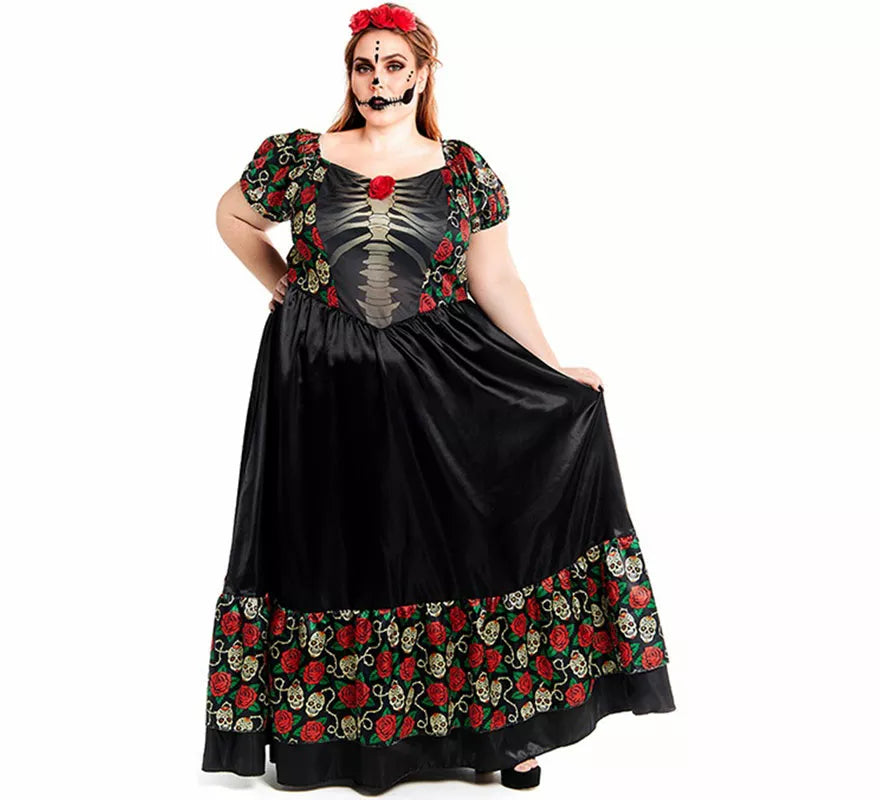 Translation missing: en.Disfraz de Catrina vestido largo negro para mujer