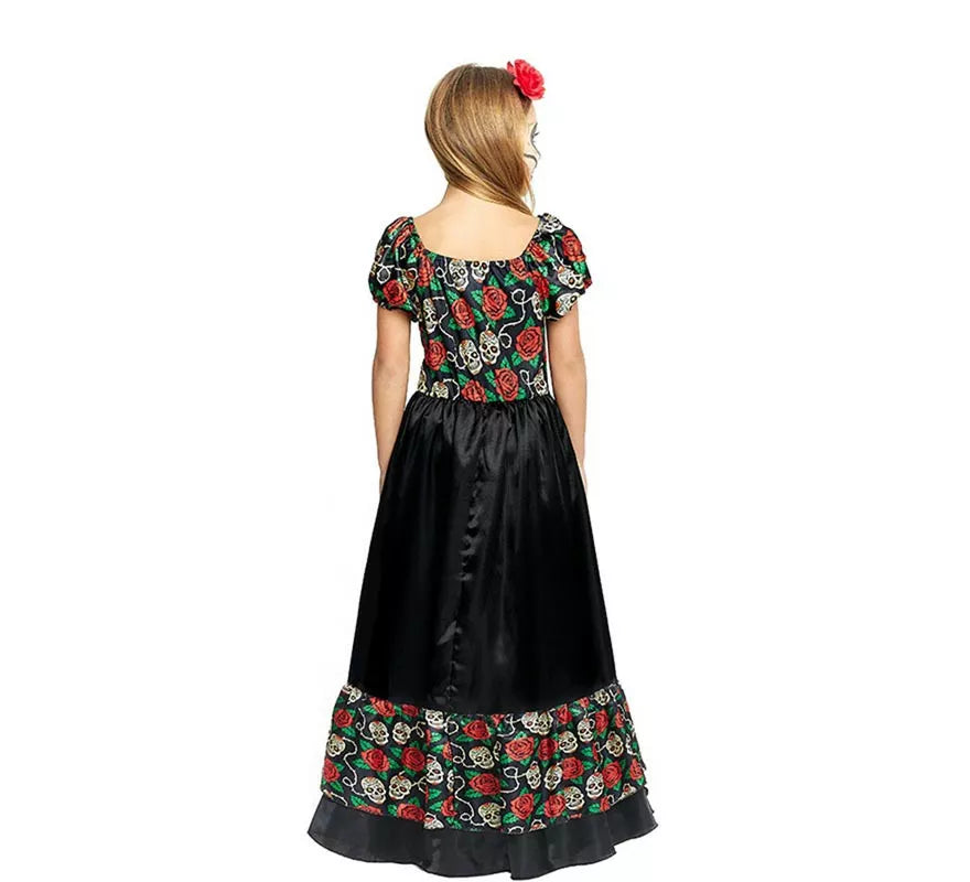 Translation missing: en.Disfraz de Catrina Vestido largo negro para niña