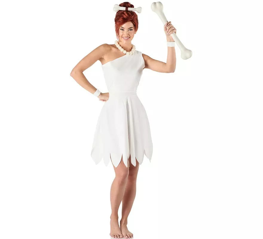 Translation missing: en.Disfraz de Cavernícola blanco elegante para mujer