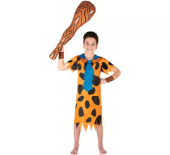 Elegant orange caveman costume for children
