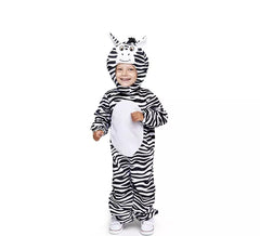 Zebra costume hood with ears for baby and child