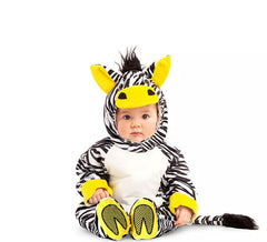 Zebra costume with hood and tail for baby