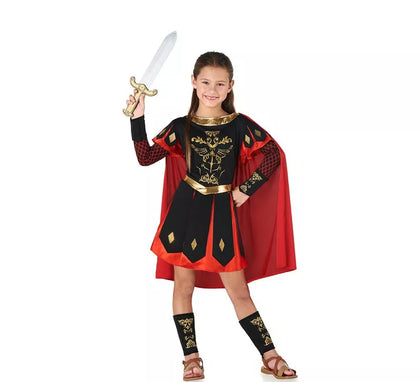 Disfraz de Centurión Romano rojo y dorado para niños