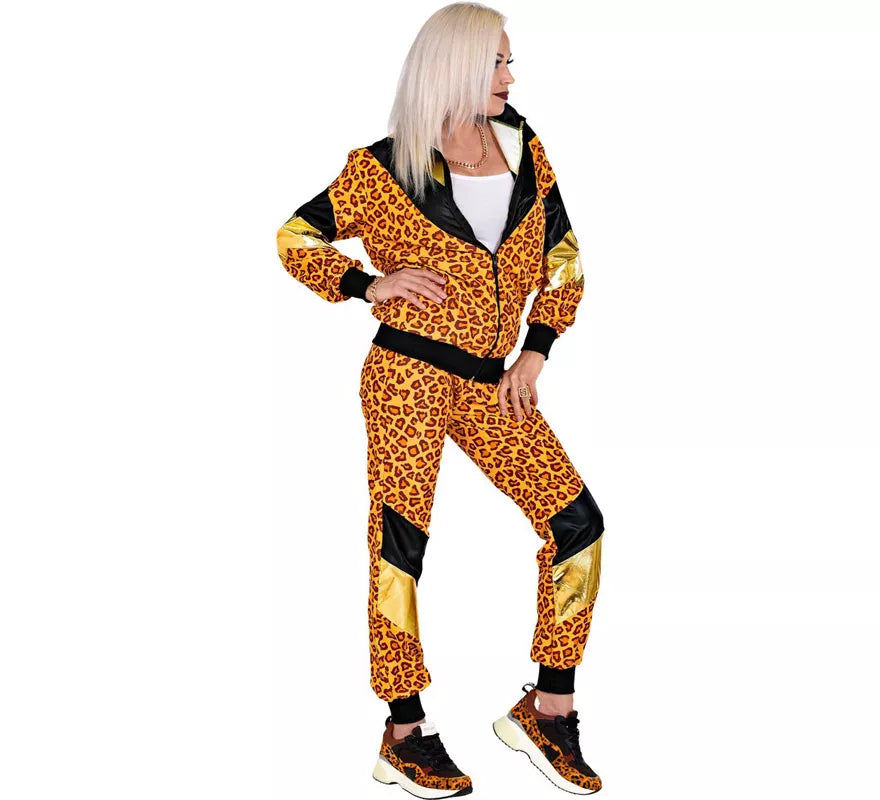 Disfraz de Chándal de Shop Leopardo Años 80 para mujer