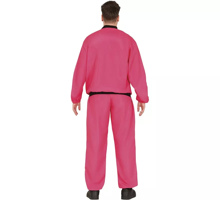 Disfraz de Chándal fucsia neón para hombre