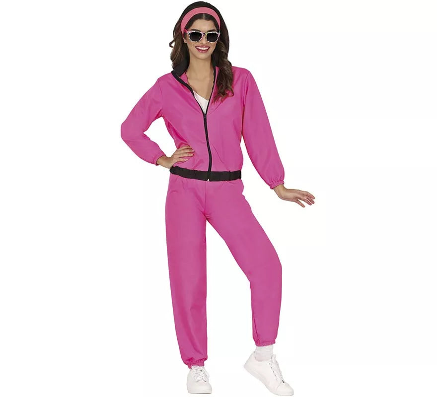 Disfraz de Chándal fucsia neón para mujer