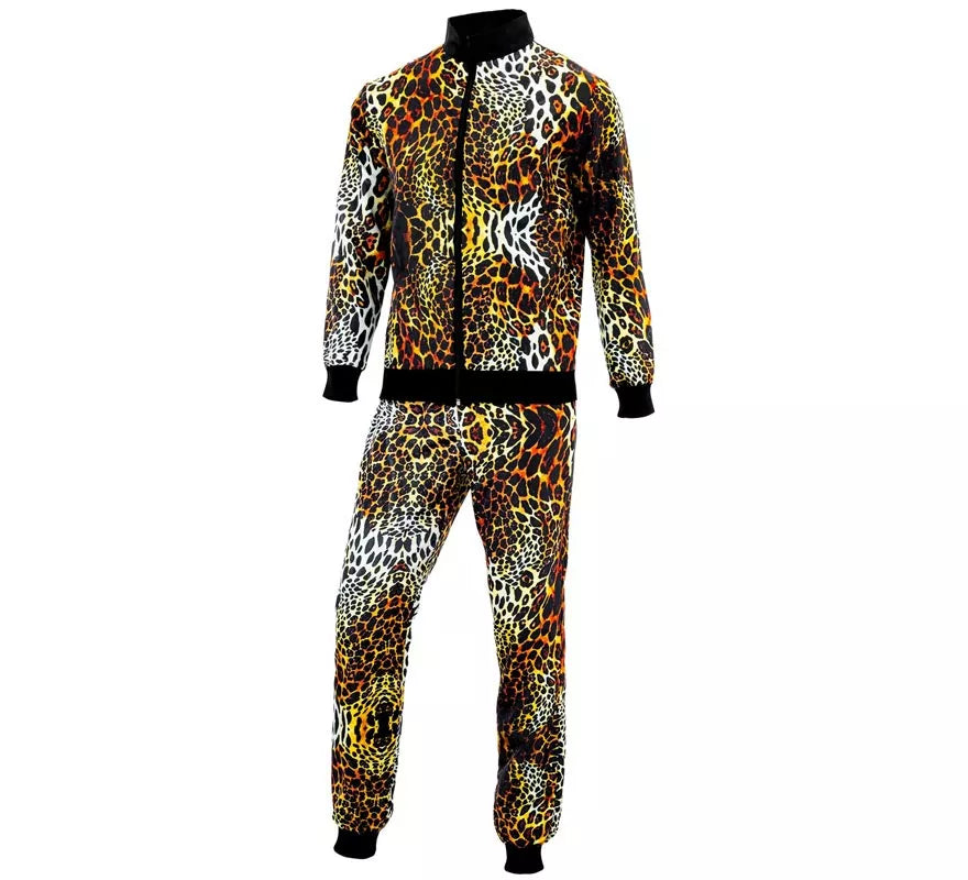 Translation missing: en.Disfraz de Chándal Leopardo Print neón para adulto