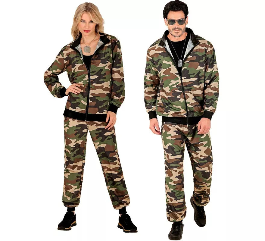 Disfraz de Chándal Party Fashion Camuflado para adulto