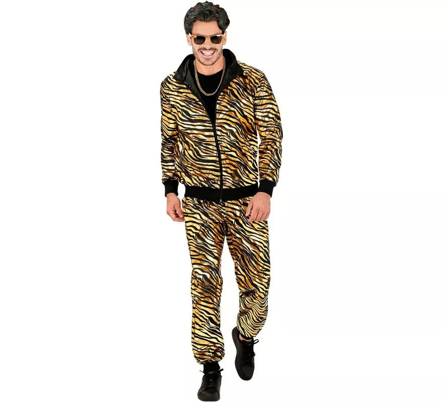 Translation missing: en.Disfraz de Chándal Party Fashion metálico dorado para adulto