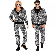 Adult Silver Metallic Party Fashion Tracksuit Costume