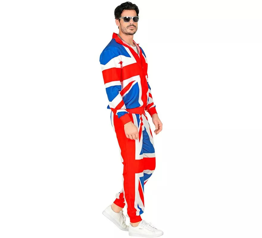 Disfraz de Chándal Party Fashion UK neón para adulto