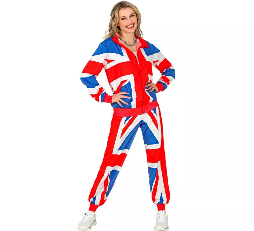 Disfraz de Chándal Party Fashion UK neón para adulto