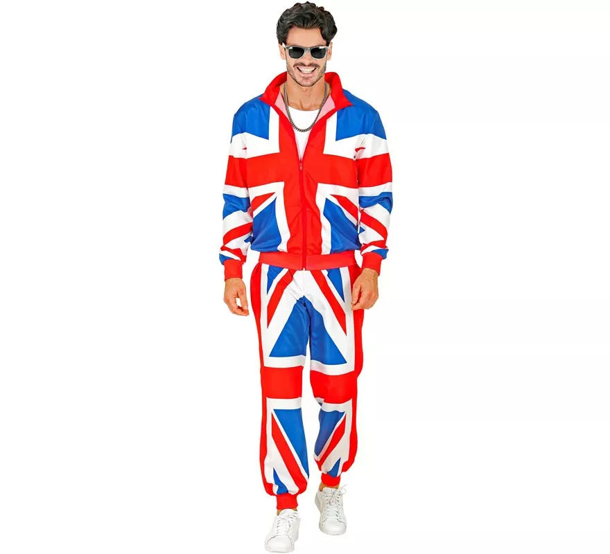 Disfraz de Chándal Party Fashion UK neón para adulto