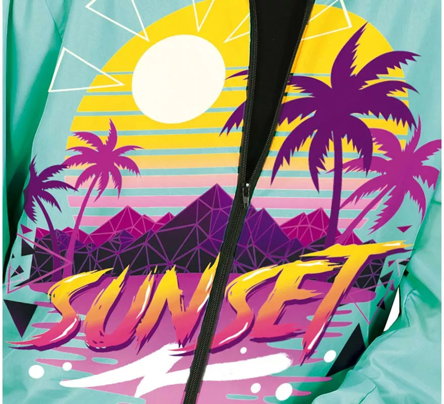 Disfraz de Chándal Puesta de Sol de los 80 para hombre