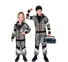 80s Reflective Tracksuit Costume for Kids and Teens