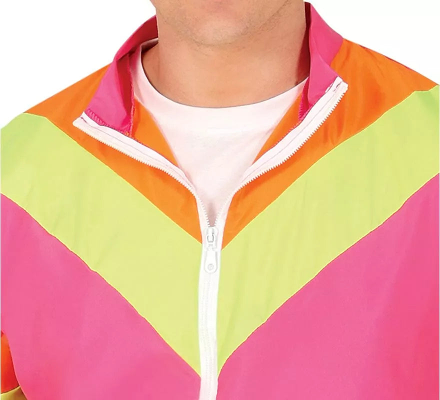 Disfraz de Chándal rosa y amarillo neón para hombre