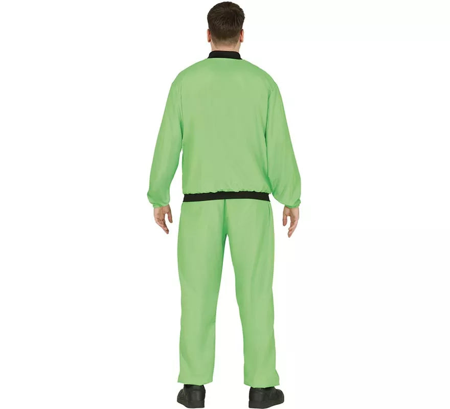 Disfraz de Chándal verde neón para hombre