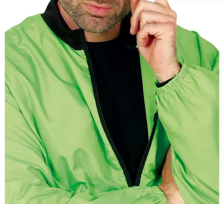 Disfraz de Chándal verde neón para hombre