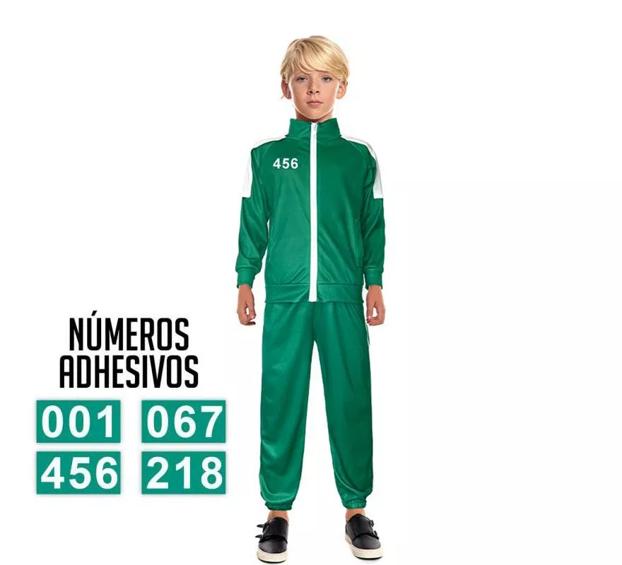 Disfraz de Chándal verde personalizable del Juego para niño