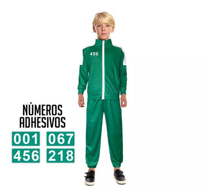 Disfraz de Chándal verde personalizable del Juego para niño