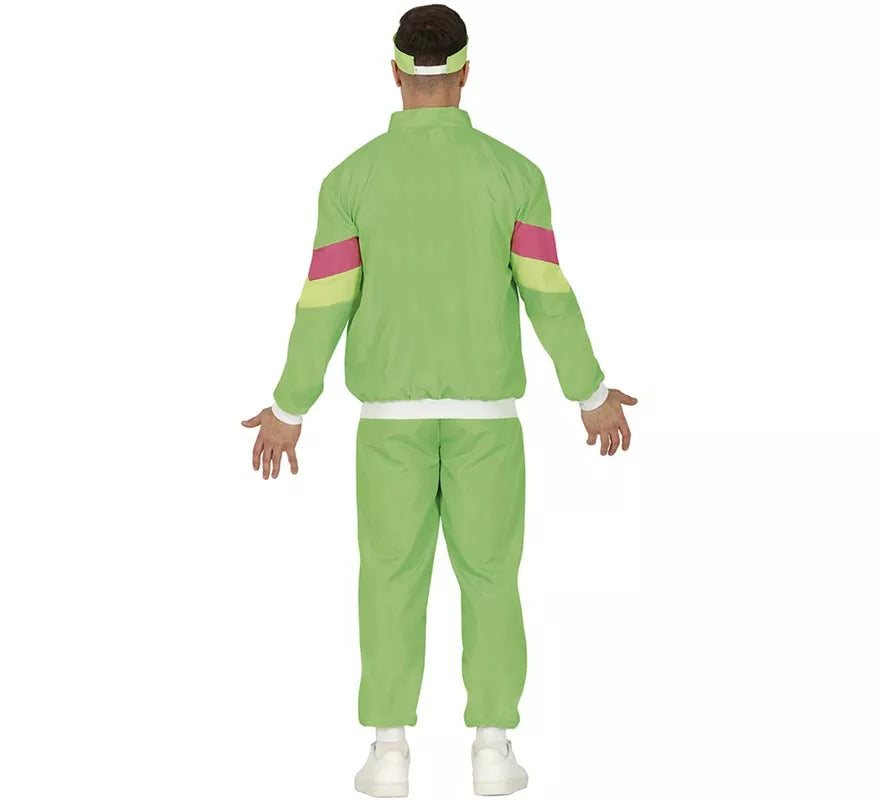 Translation missing: en.Disfraz de Chándal verde y fucsia neón para hombre
