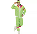 Disfraz de Chándal verde y fucsia neón para hombre
