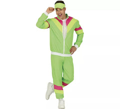 Men's Neon Green and Fuchsia Tracksuit Costume
