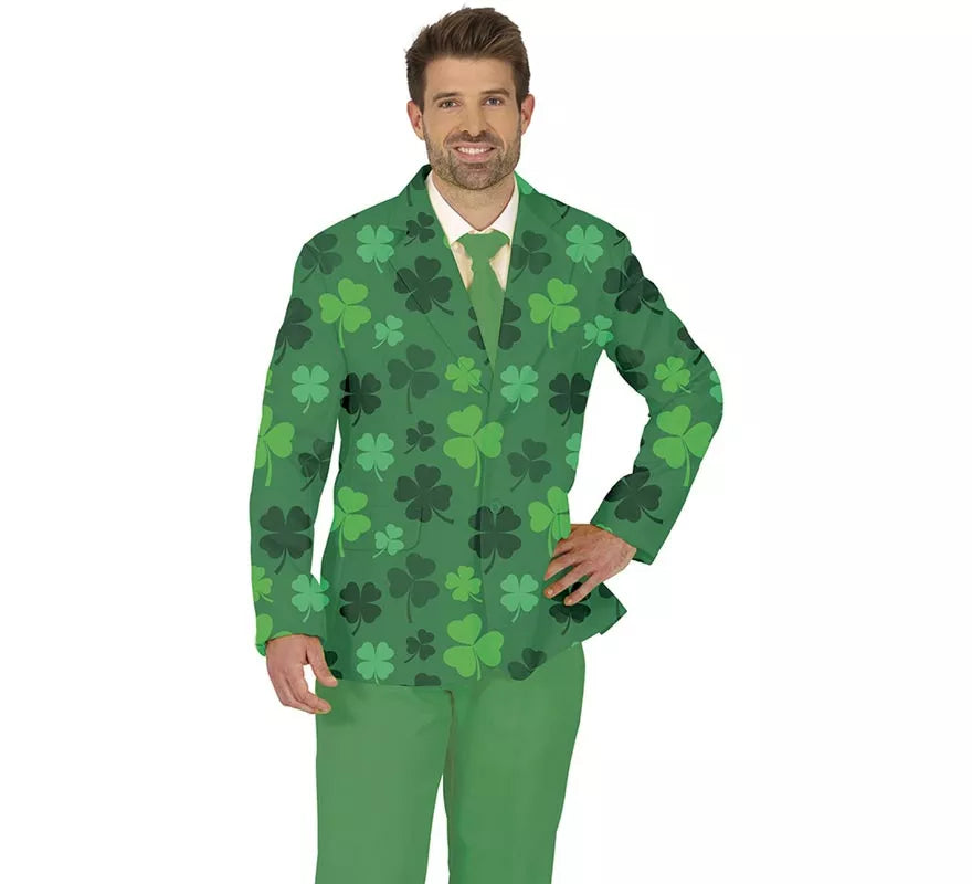 Disfraz de Chaqueta San Patricio verde para hombre