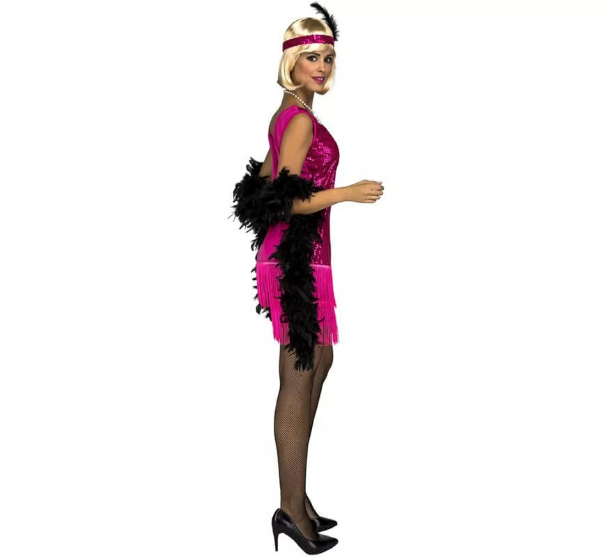 Disfraz de Charlestón Fucsia para mujer