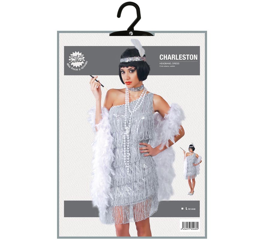 Translation missing: en.Disfraz de Charlestón plata para mujer
