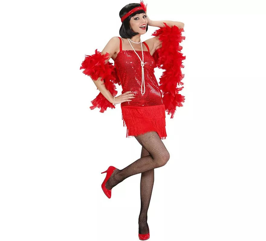 Translation missing: en.Disfraz de Charleston rojo brillante para mujer
