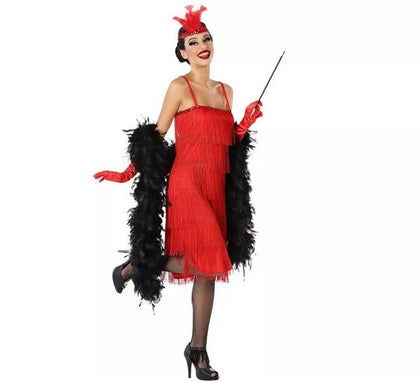 Disfraz de Charleston Rojo para mujer