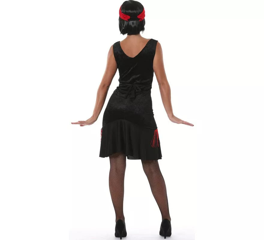 Disfraz de Charlestón rojo para mujer