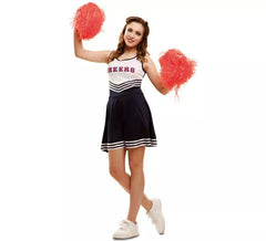 White and Blue Cheerleader Costume for Women