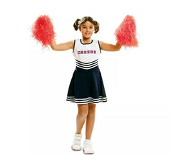 White and Blue Cheerleader Costume for Girls