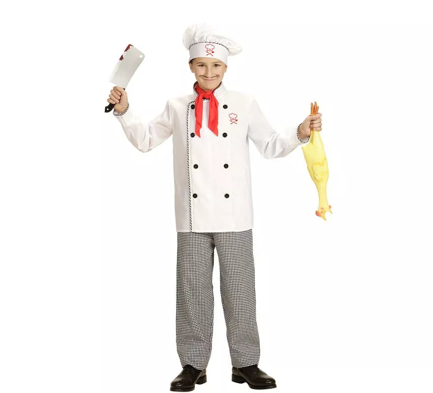 Translation missing: en.Disfraz de Chef Cocinero blanco para niños