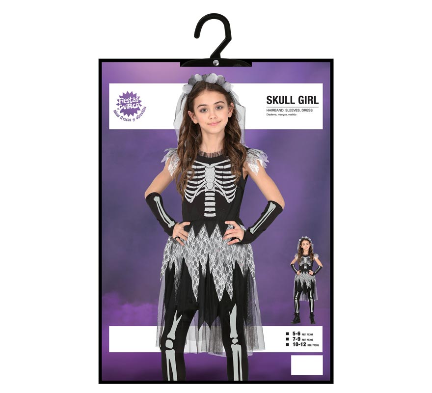 Disfraz de Chica Calavera para niña