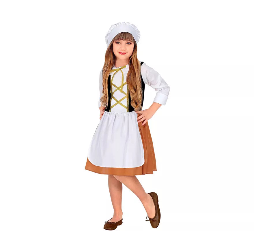 Disfraz de Chica Campesina Medieval para niña