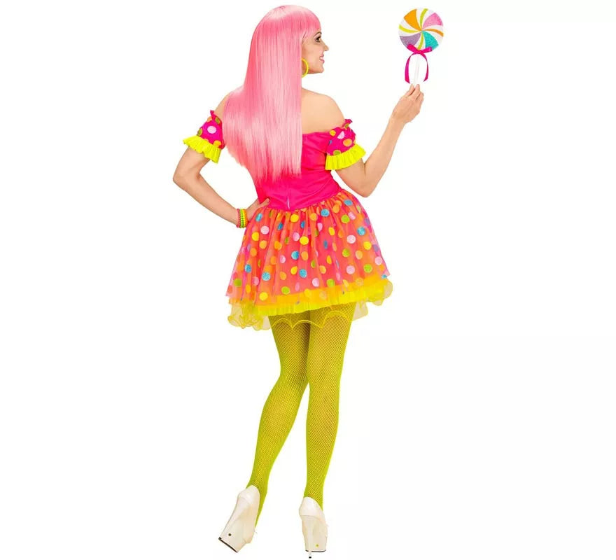 Disfraz de Chica Caramelo fucsia para mujer