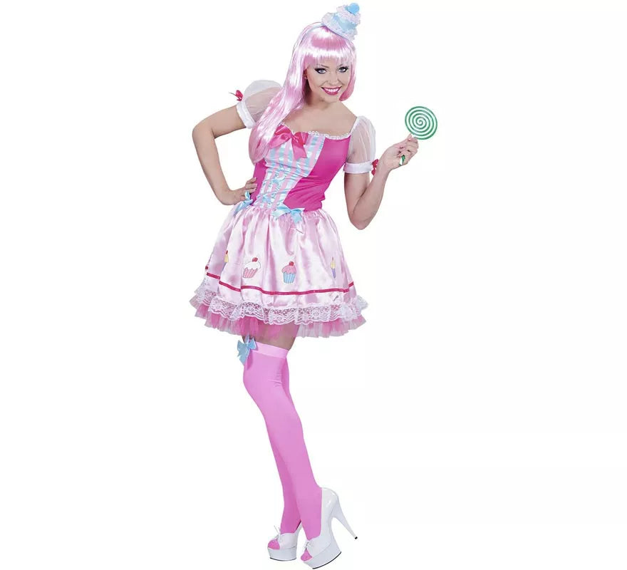 Disfraz de Chica Cupcake rosa para mujer