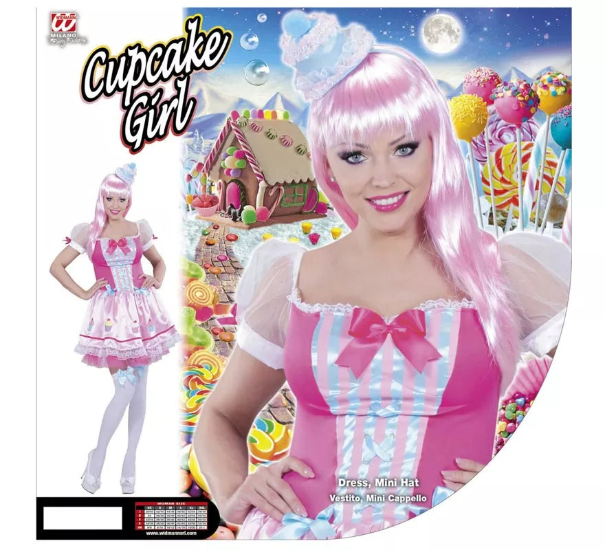 Disfraz de Chica Cupcake rosa para mujer