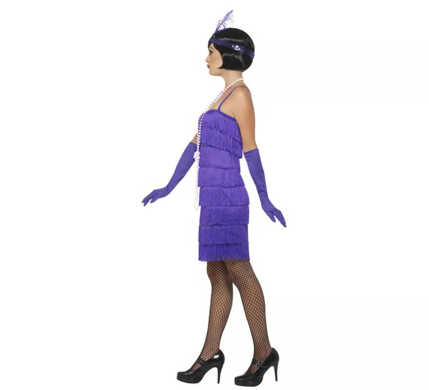 Translation missing: en.Disfraz de Chica de los Años 20 morado para mujer