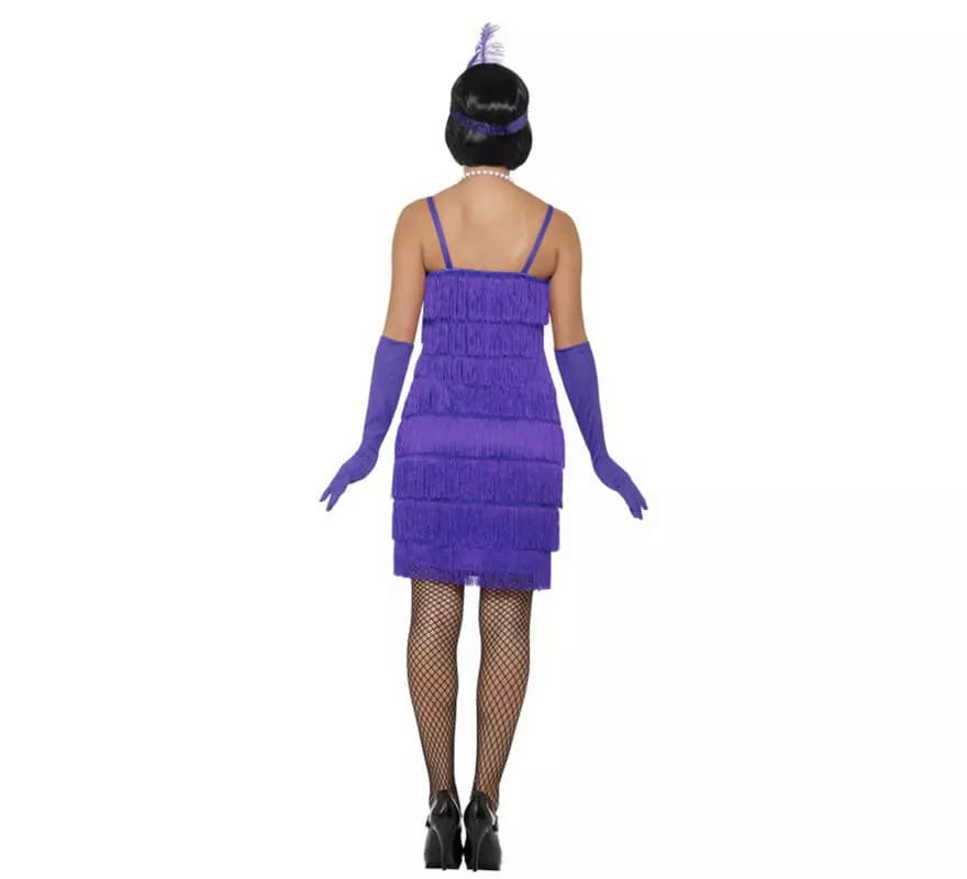 Disfraz de Chica de los Años 20 morado para mujer
